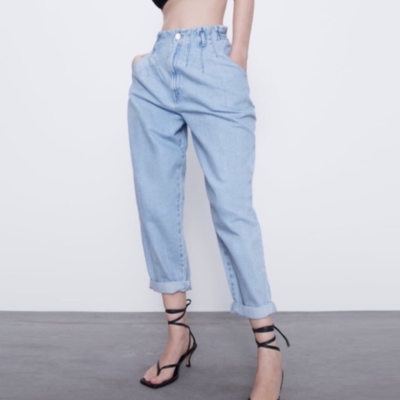 Zara Jeans Zara Paperbag Waist Balloon Jeans 2 Poshmark